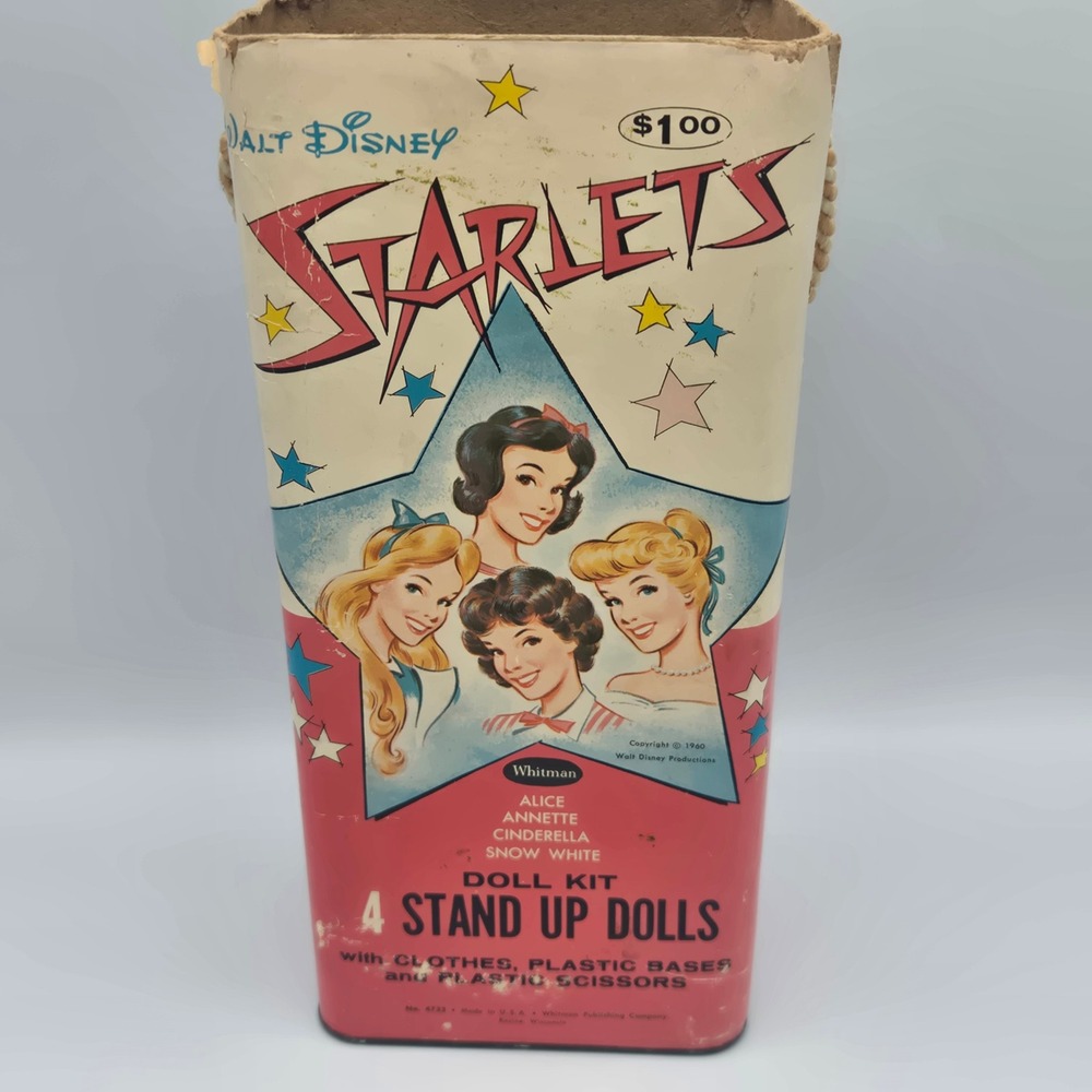 Vintage Walt Disney Starlets Dolls Empty Case Only 1960s Whitman No Lid Read